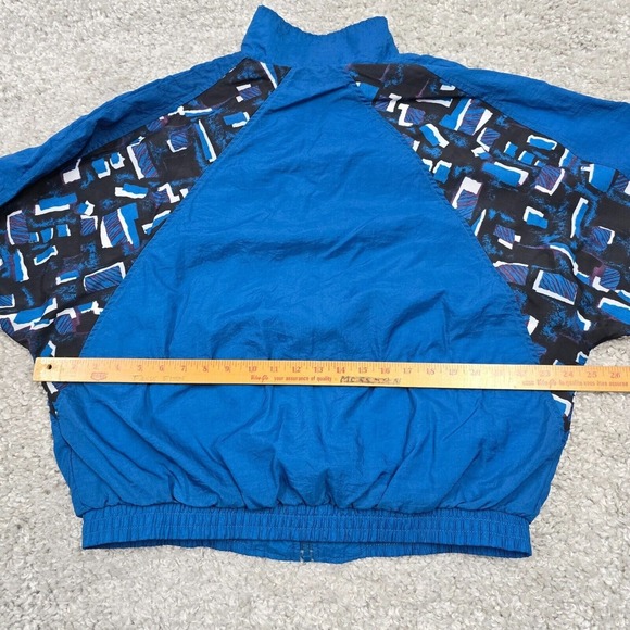 Vintage Reebok Jacket Womens L‎ Blue Full Zip Lightweight Oversized Nylon READ - Picture 11 of 14
